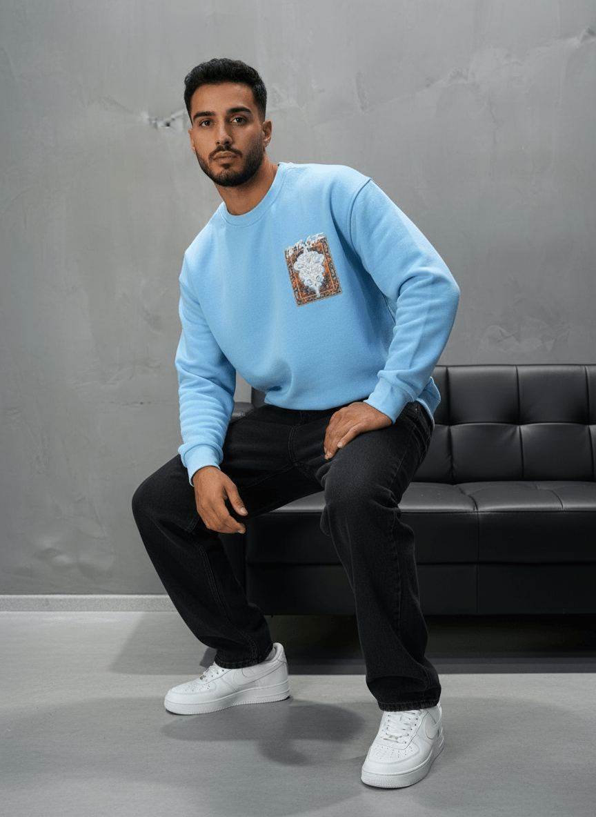 SWEAT BLEU ORNEMENTAL 7509 - ZG PREMIUM