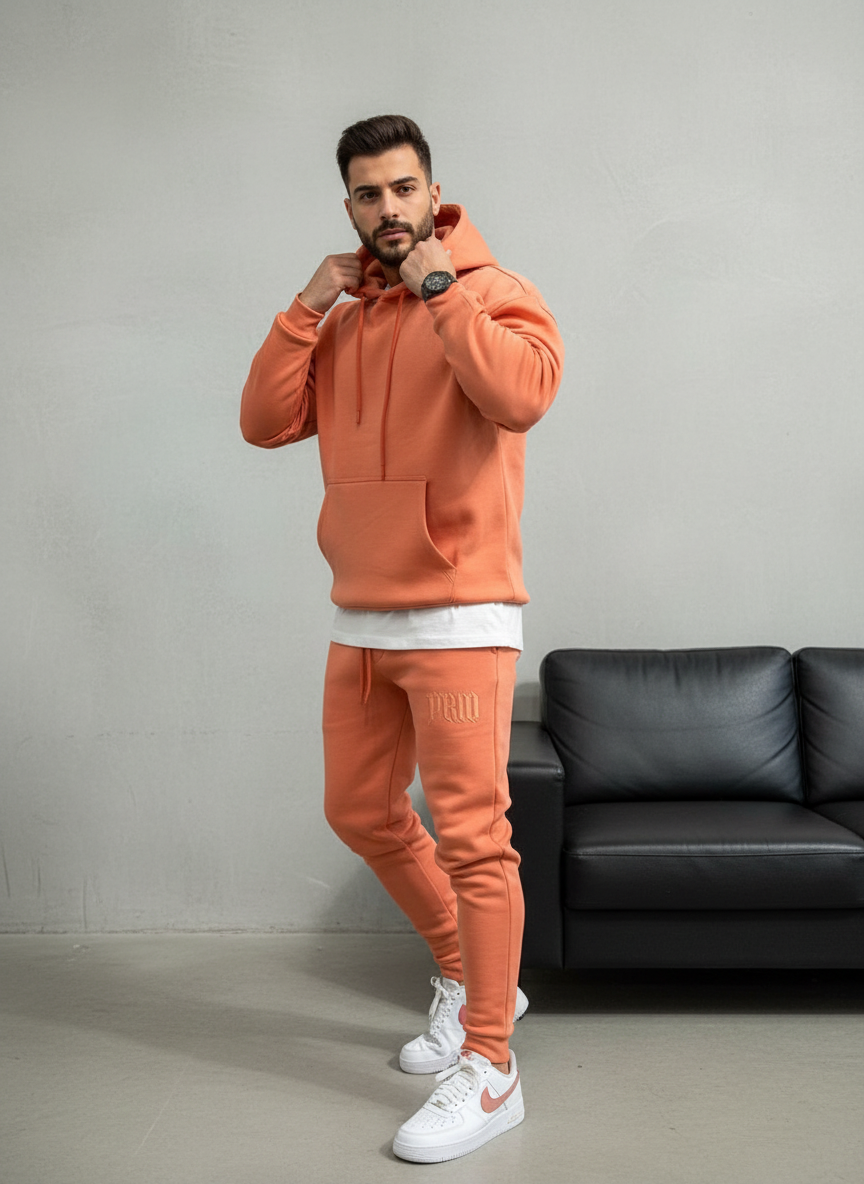 Ensemble jogging homme terracotta 6079