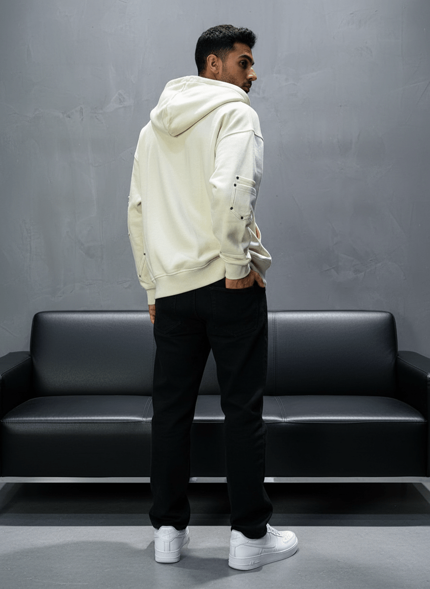 HOODIE BEIGE ZIP 5190 - ZG PREMIUM