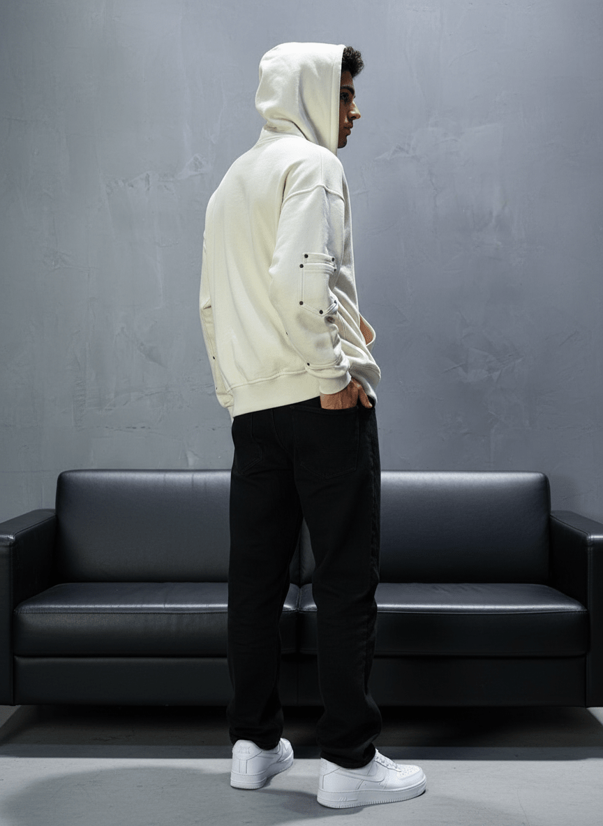 HOODIE BEIGE ZIP 5190 - ZG PREMIUM