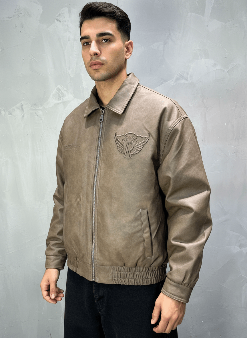 VESTE BOMBER KAKI RETRO 124 - ZG PREMIUM