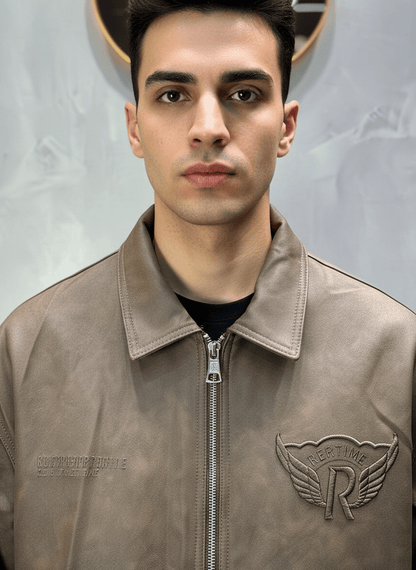 VESTE BOMBER KAKI RETRO 124 - ZG PREMIUM