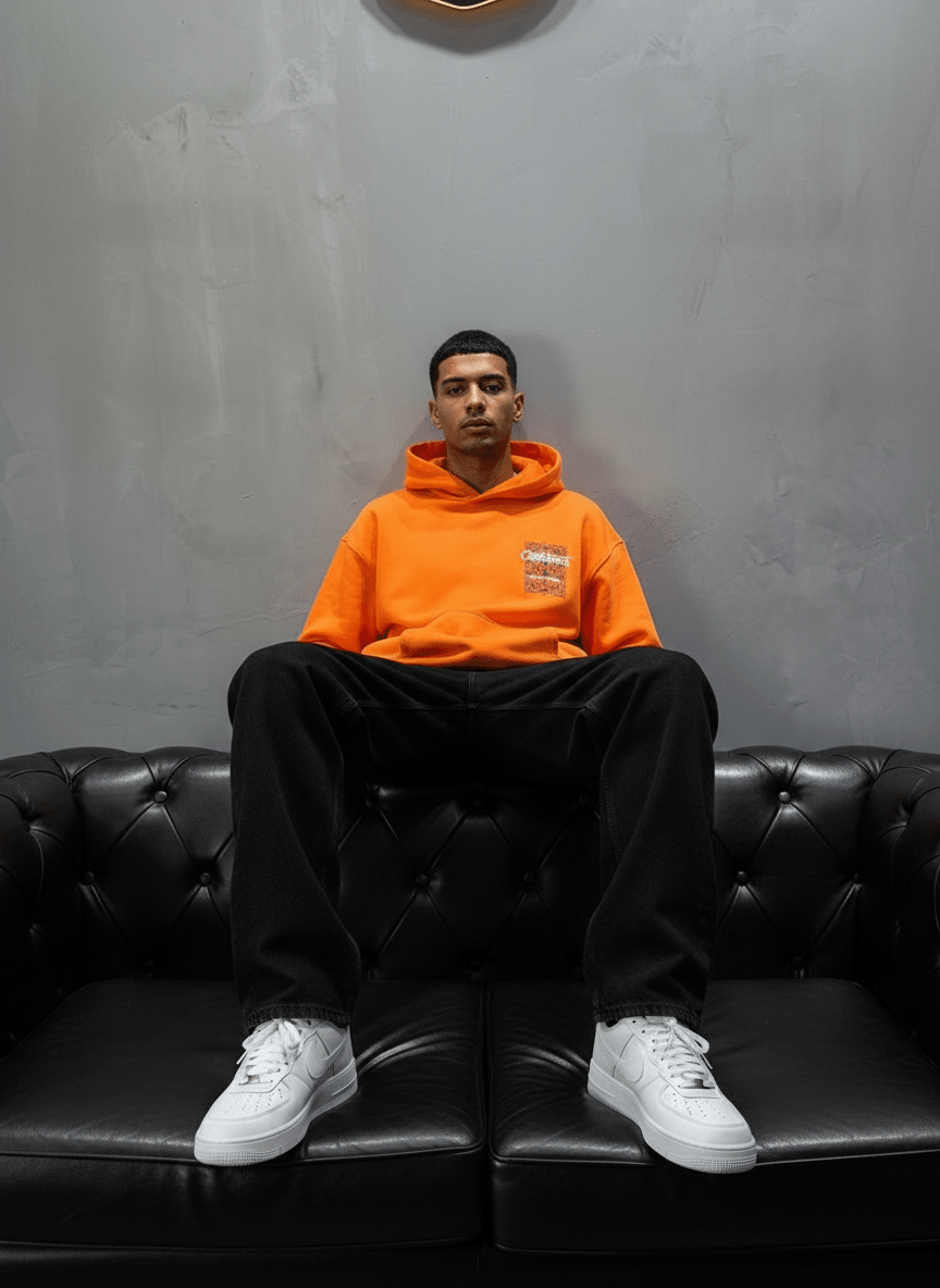 SWEAT CAPUCH ORANGE CASABLANCA 7521 - ZG PREMIUM