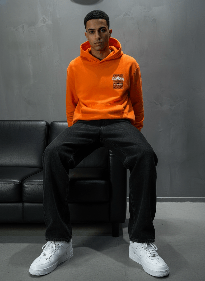 SWEAT CAPUCH ORANGE CASABLANCA 7521 - ZG PREMIUM
