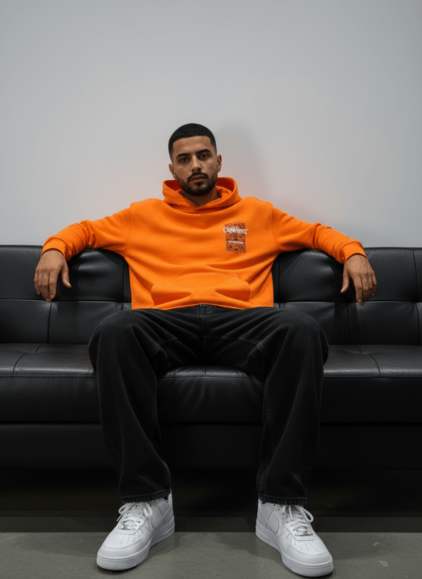 SWEAT CAPUCH ORANGE CASABLANCA 7521 - ZG PREMIUM