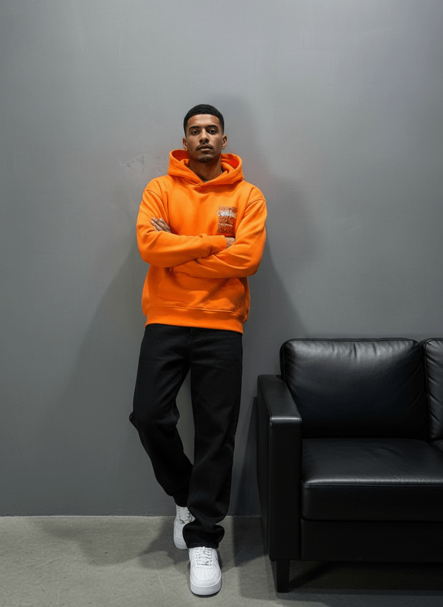 SWEAT CAPUCH ORANGE CASABLANCA 7521 - ZG PREMIUM