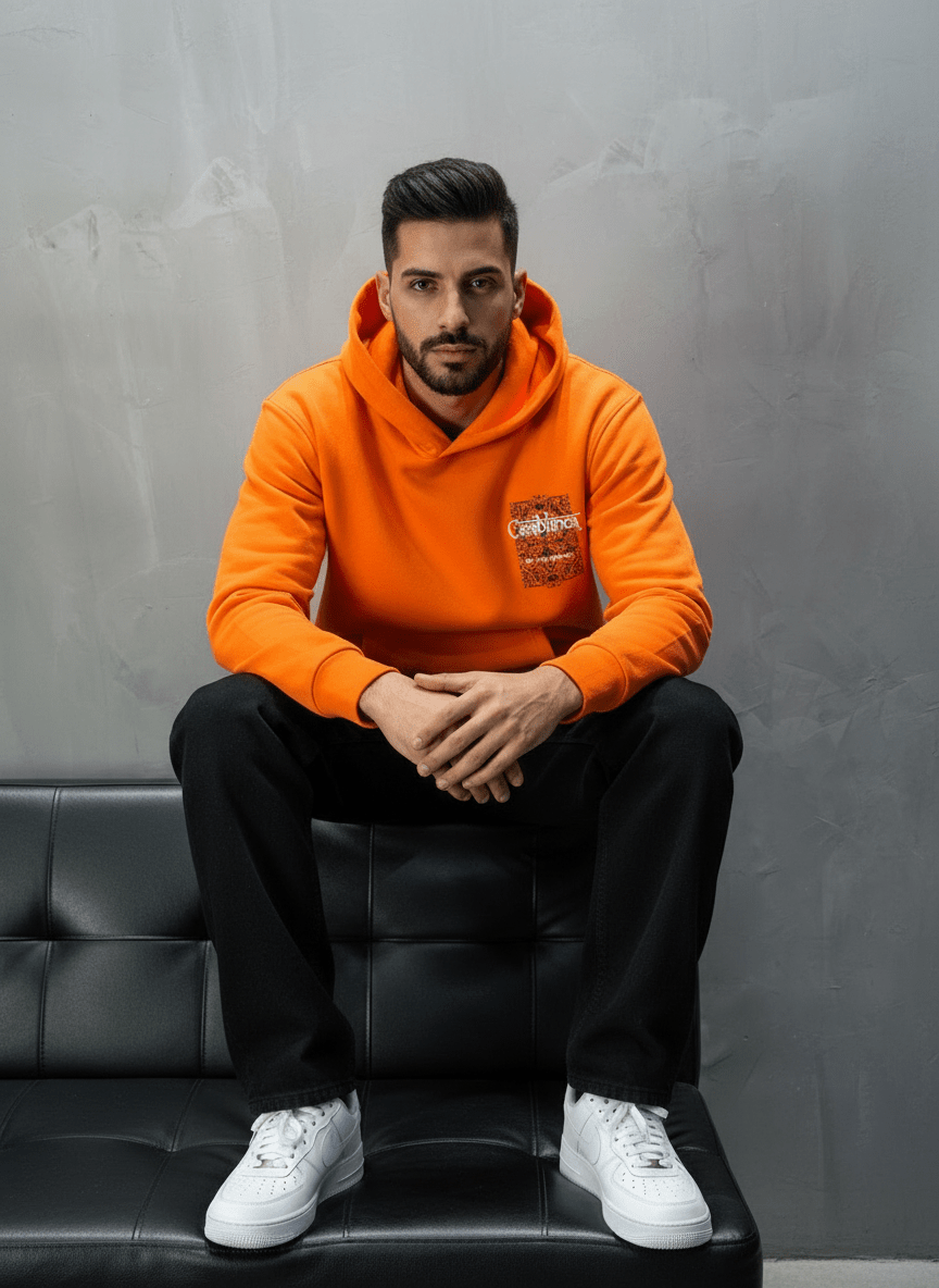 SWEAT CAPUCH ORANGE CASABLANCA 7521 - ZG PREMIUM