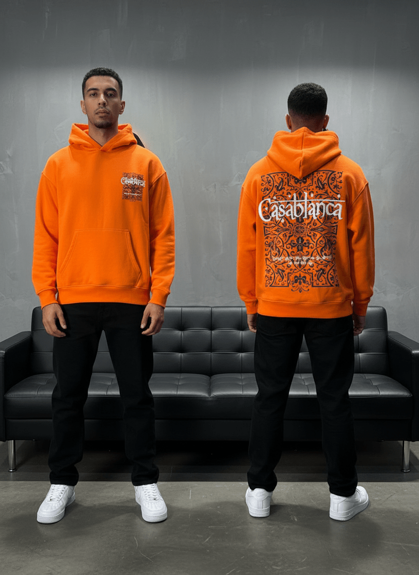 SWEAT CAPUCH ORANGE CASABLANCA 7521 - ZG PREMIUM