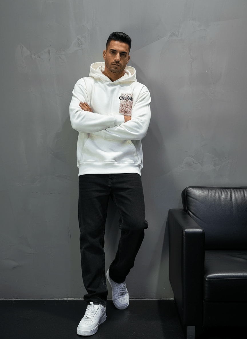 SWEAT CAPUCH WHITE CASABLANCA 7521 - ZG PREMIUM