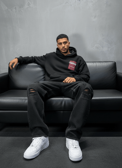 SWEAT CAPUCH NOIR CASABLANCA 7521 - ZG PREMIUM
