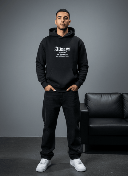 SWEAT CAPUCH NOIR ALWAYS 7528 - ZG PREMIUM