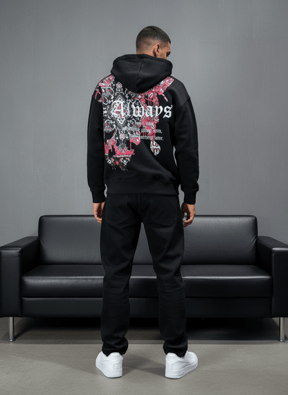 SWEAT CAPUCH NOIR ALWAYS 7528 - ZG PREMIUM