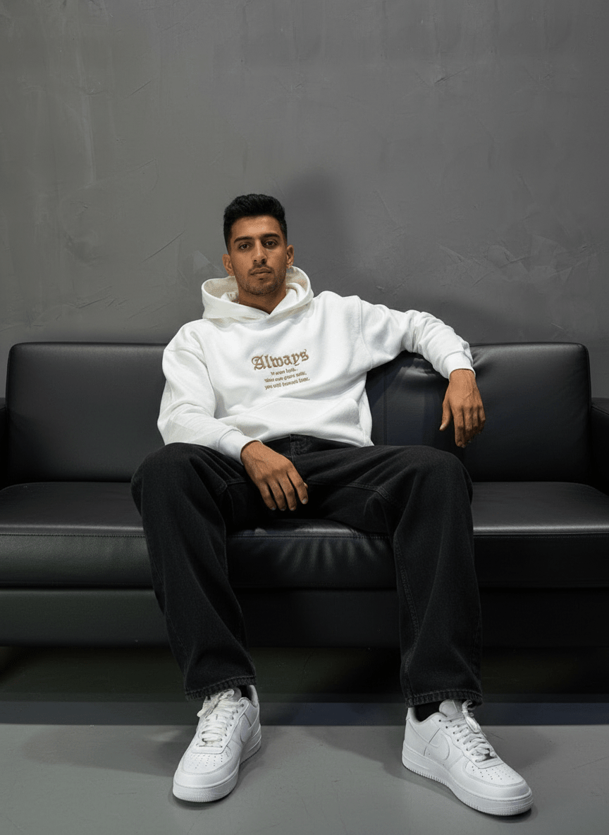 SWEAT CAPUCH BLANC ALWAYS 7528 - ZG PREMIUM