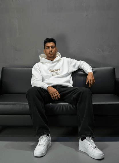 SWEAT CAPUCH BLANC ALWAYS 7528 - ZG PREMIUM