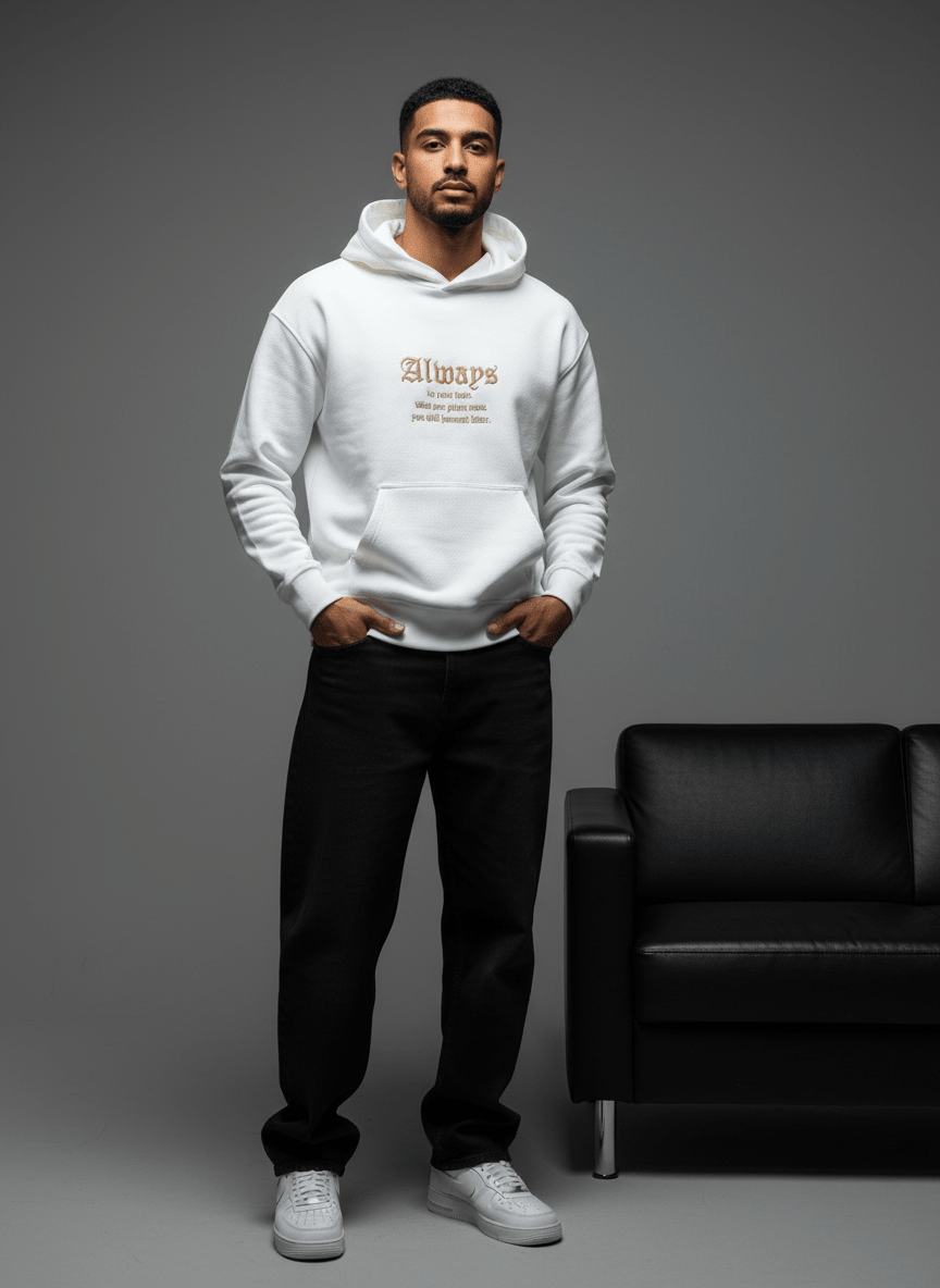 SWEAT CAPUCH BLANC ALWAYS 7528 - ZG PREMIUM