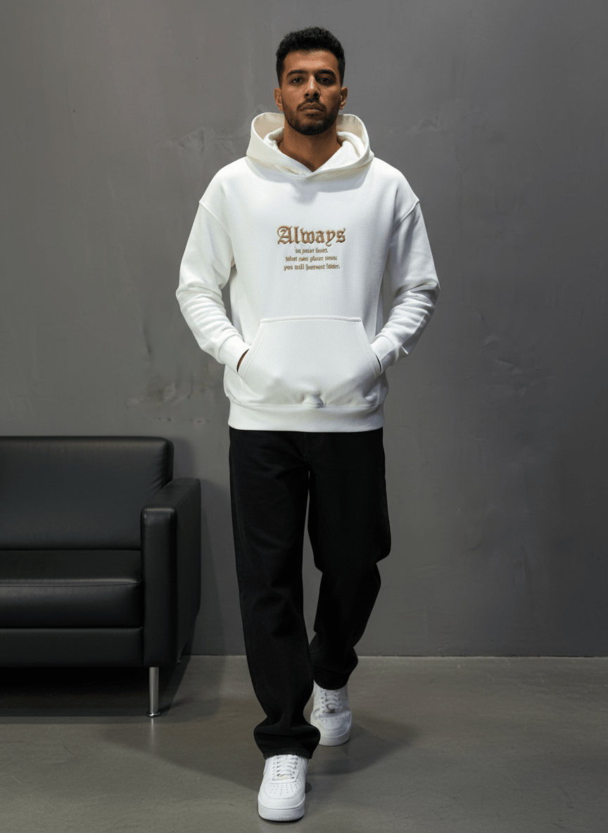 SWEAT CAPUCH BLANC ALWAYS 7528 - ZG PREMIUM