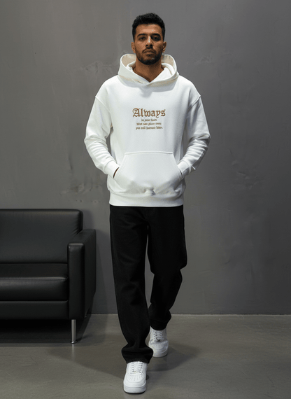 SWEAT CAPUCH BLANC ALWAYS 7528 - ZG PREMIUM