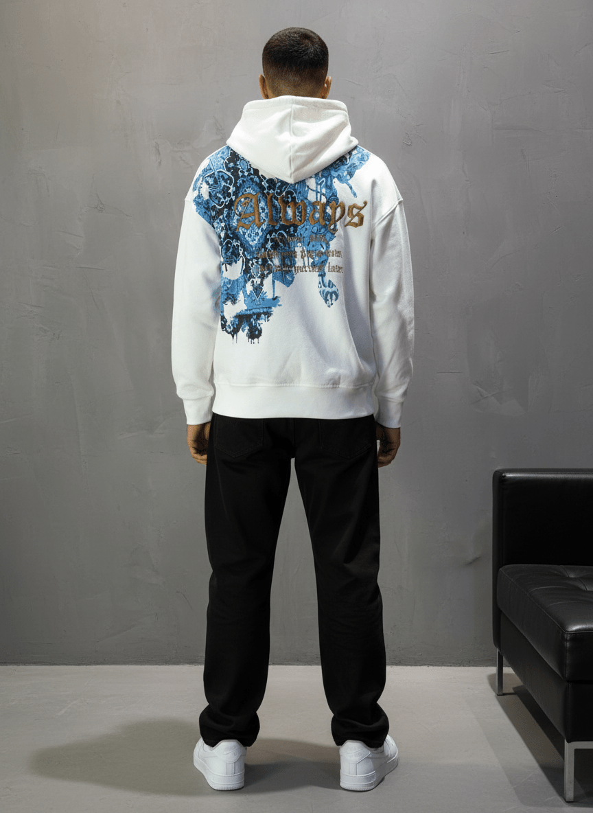 SWEAT CAPUCH BLANC ALWAYS 7528 - ZG PREMIUM