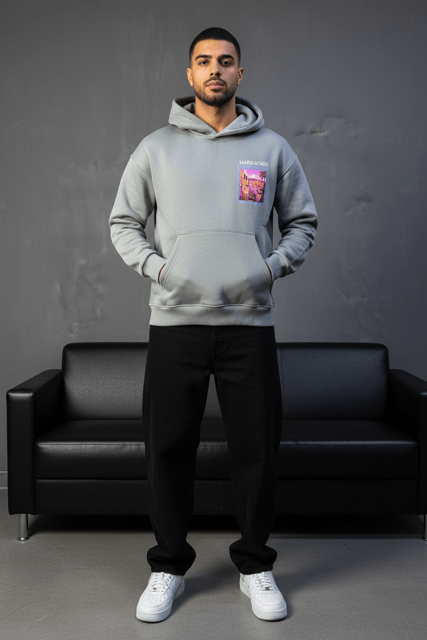 SWEAT A CAPUCH GRIS 7856 - ZG PREMIUM