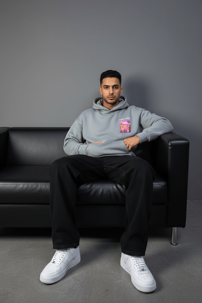 SWEAT A CAPUCH GRIS 7856 - ZG PREMIUM