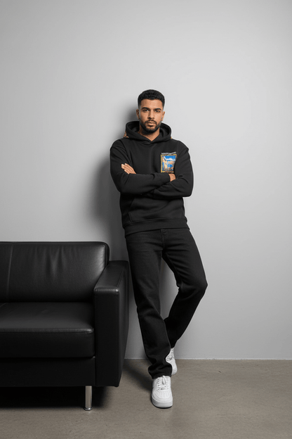 SWEAT A CAPUCH NOIR 7856 - ZG PREMIUM