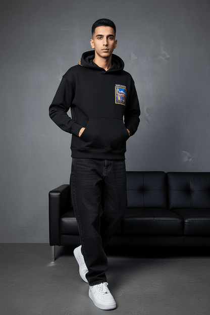 SWEAT A CAPUCH NOIR 7856 - ZG PREMIUM