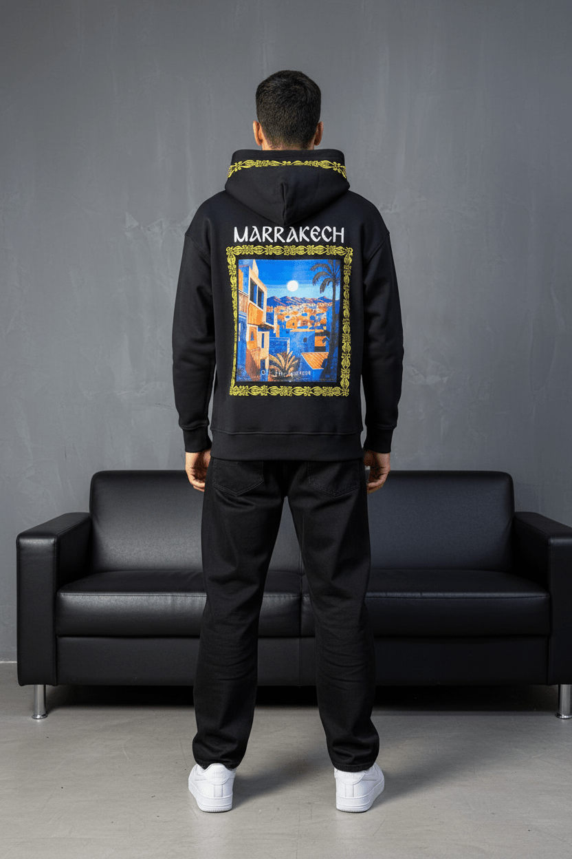SWEAT A CAPUCH NOIR 7856 - ZG PREMIUM