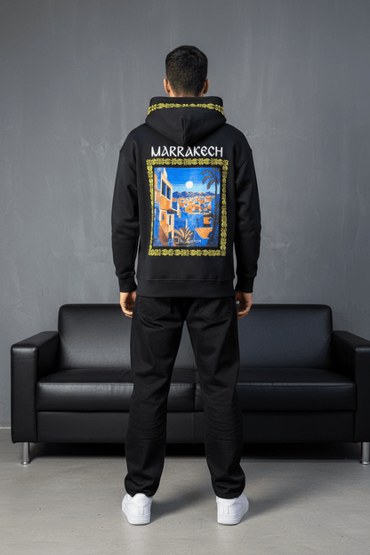 SWEAT A CAPUCH NOIR 7856 - ZG PREMIUM