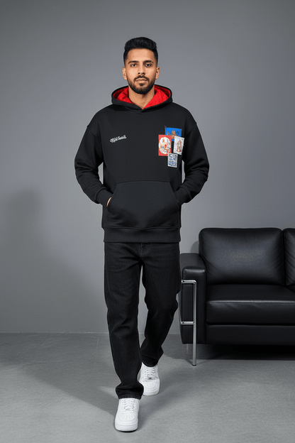 SWEAT A CAPUCH NOIR 7853 - ZG PREMIUM