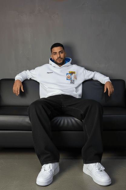 SWEAT A CAPUCH BLANC 7853 - ZG PREMIUM