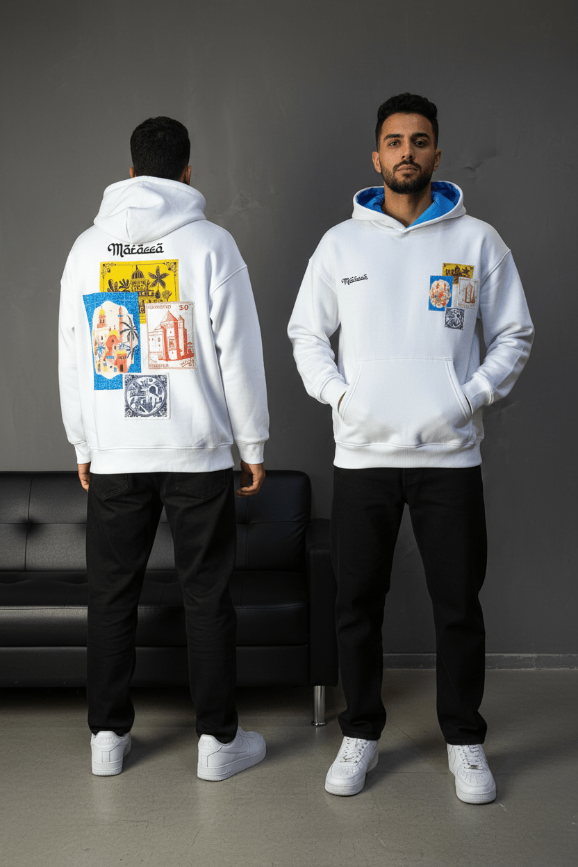 SWEAT A CAPUCH BLANC 7853 - ZG PREMIUM