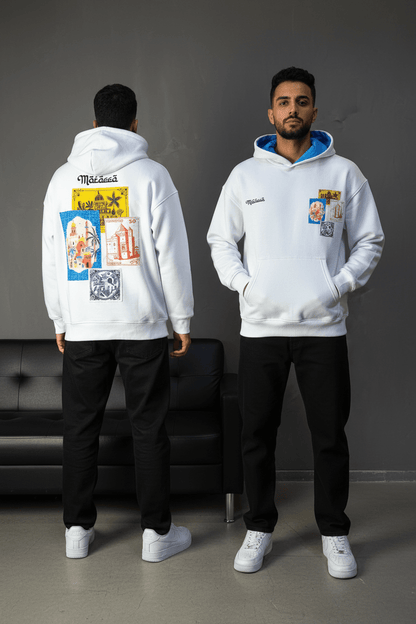 SWEAT A CAPUCH BLANC 7853 - ZG PREMIUM