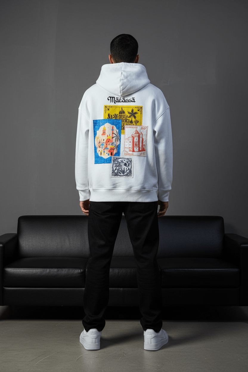 SWEAT A CAPUCH BLANC 7853 - ZG PREMIUM