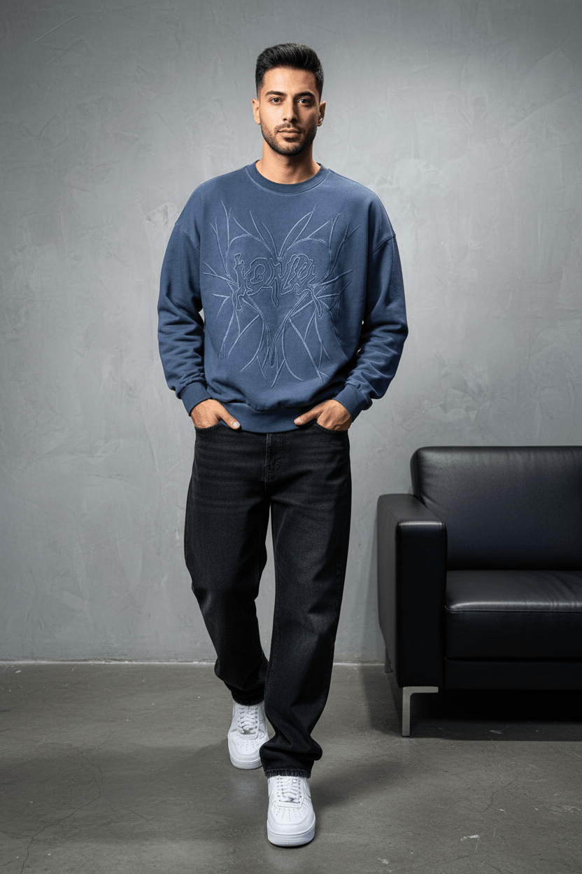Sweat-shirt blue Foncé 2706 - ZG PREMIUM
