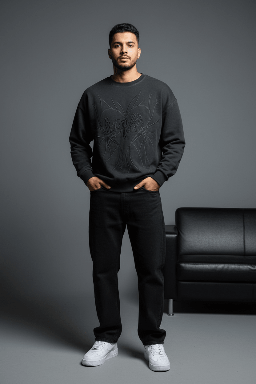 Sweat-shirt black Foncé 2706 - ZG PREMIUM