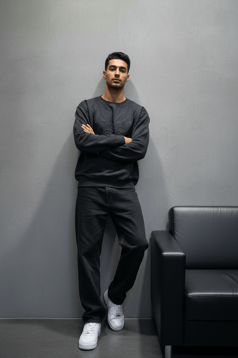 Sweat-shirt black Foncé 2706 - ZG PREMIUM