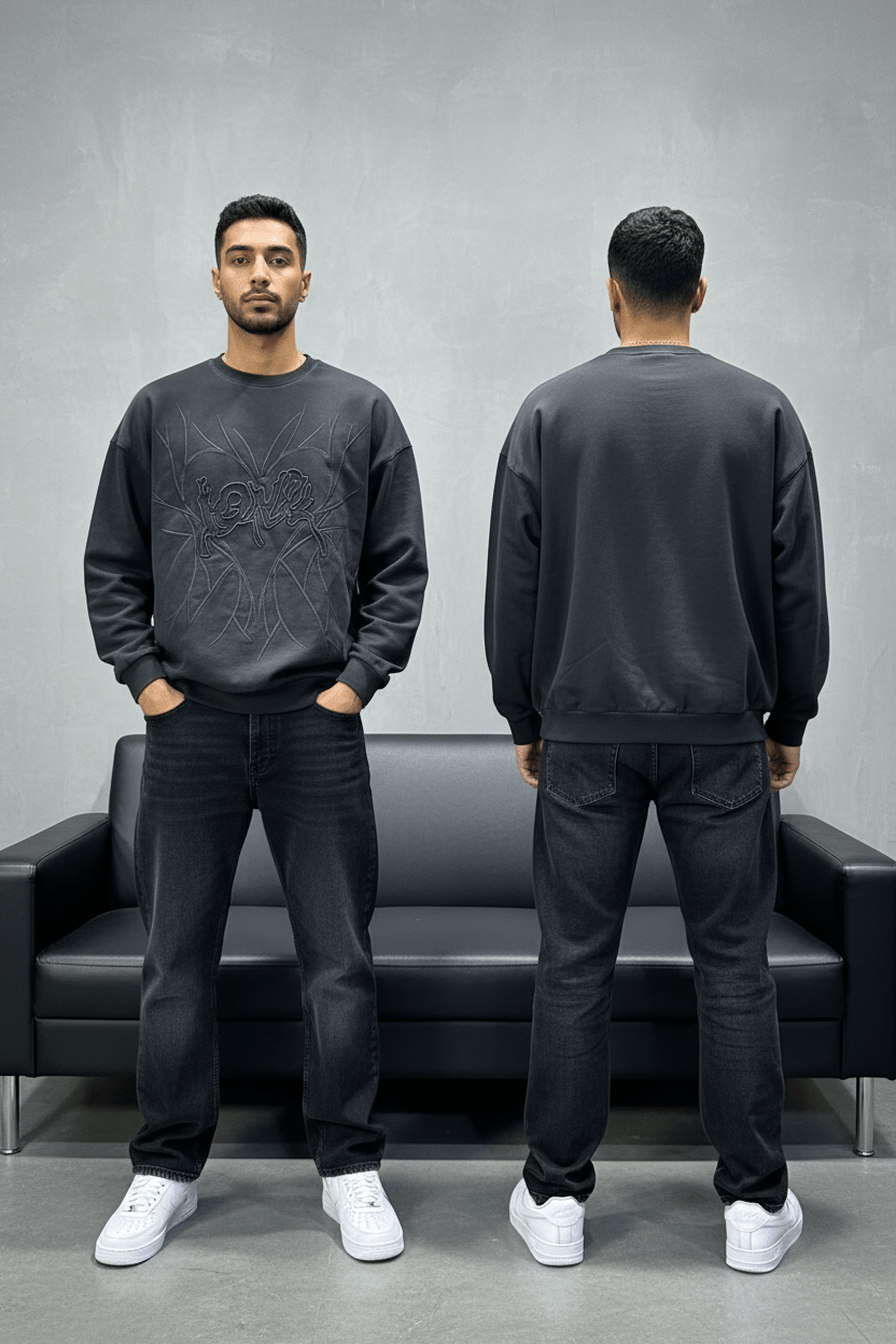 Sweat-shirt black Foncé 2706 - ZG PREMIUM