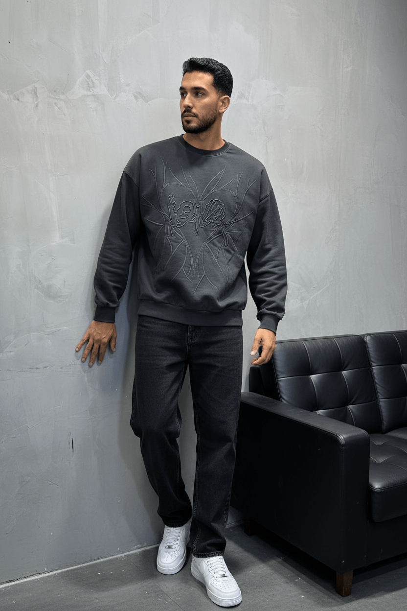 Sweat-shirt black Foncé 2706 - ZG PREMIUM