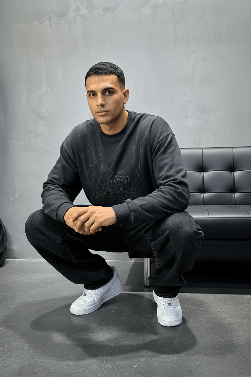 Sweat-shirt black Foncé 2706 - ZG PREMIUM