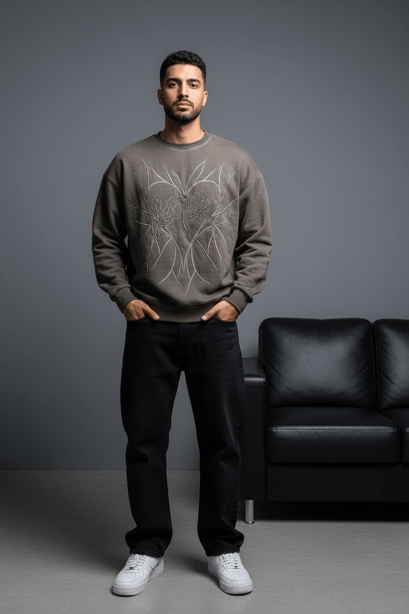 Sweat-shirt Gris Foncé 2706 - ZG PREMIUM