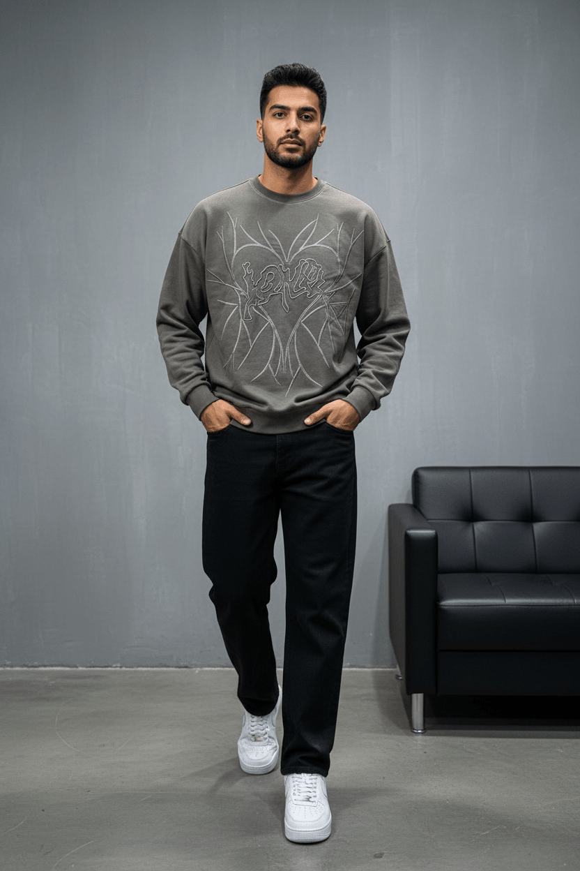 Sweat-shirt Gris Foncé 2706 - ZG PREMIUM