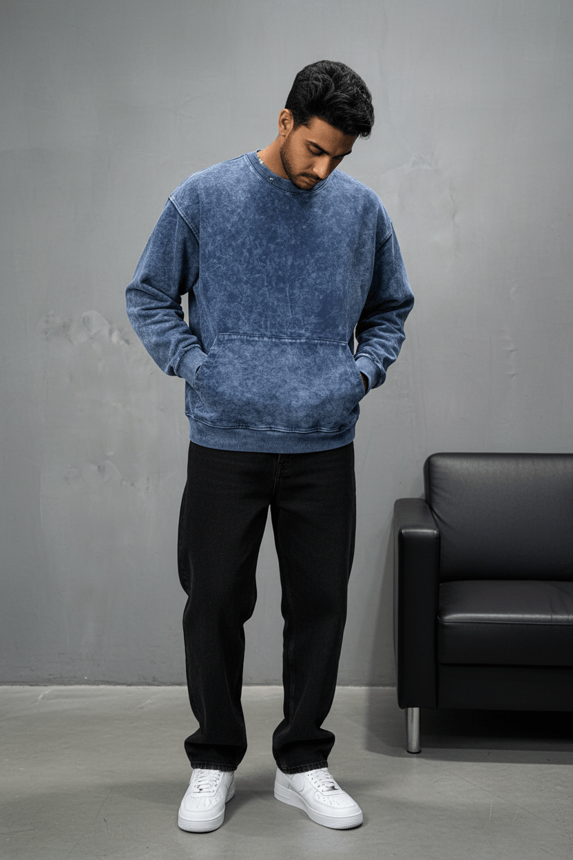 Sweat-shirt bleu jacey jace - ZG PREMIUM
