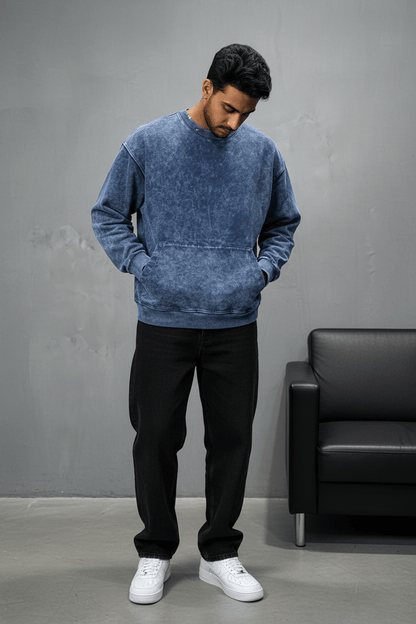 Sweat-shirt bleu jacey jace - ZG PREMIUM