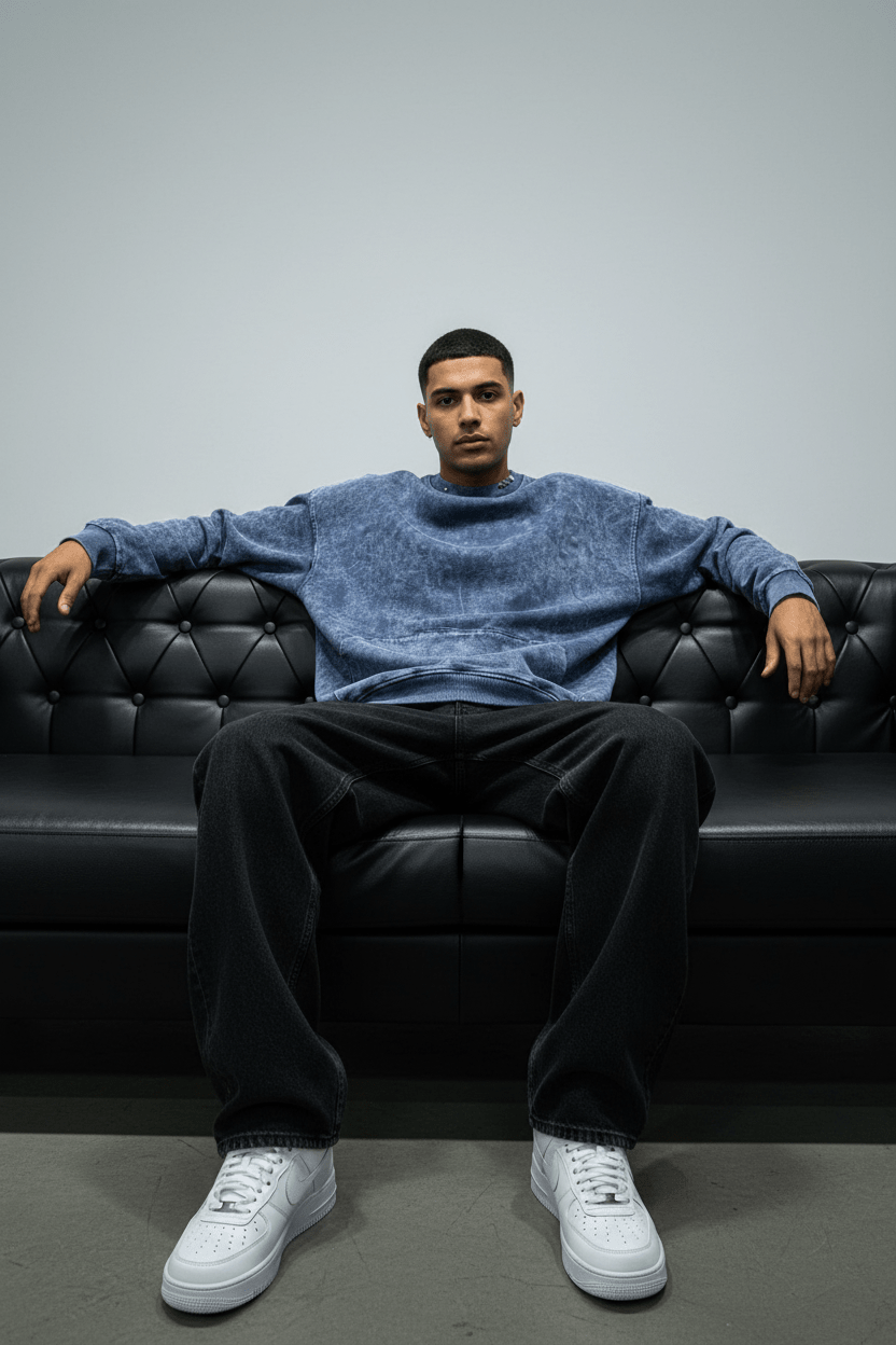 Sweat-shirt bleu jacey jace - ZG PREMIUM