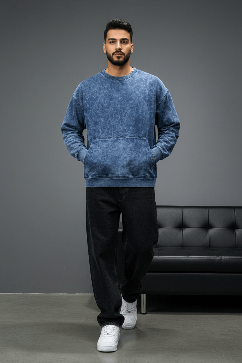 Sweat-shirt bleu jacey jace - ZG PREMIUM