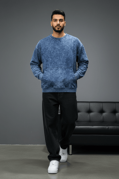 Sweat-shirt bleu jacey jace - ZG PREMIUM