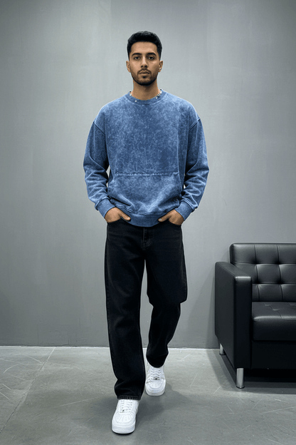 Sweat-shirt bleu jacey jace - ZG PREMIUM