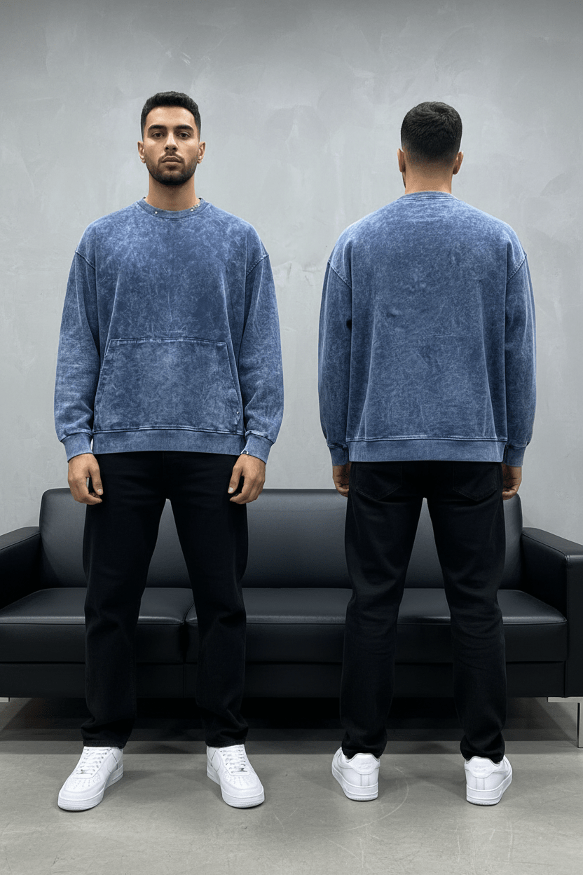 Sweat-shirt bleu jacey jace - ZG PREMIUM