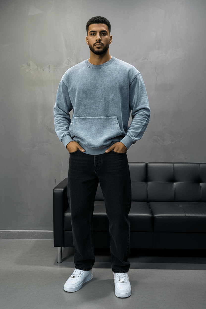 Sweat-shirt gris jacey jace - ZG PREMIUM