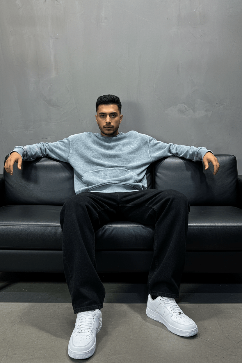 Sweat-shirt gris jacey jace - ZG PREMIUM